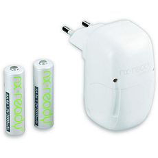 Pack 2 accumulateurs rechargeables et chargeur LR6 (AA)
