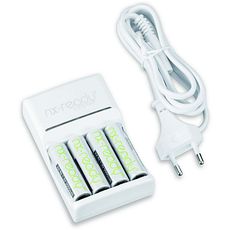 Pack 4 accumulateurs rechargeables et chargeur LR6 (AA)