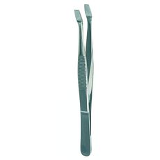 Pince brucelles courbée pour lamelles, inox