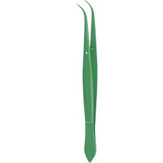 Pinces brucelles courbées pointues, inox recouvert Téflon®,