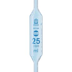 Pipettes jaugées classe AS - 1 trait écoulement total