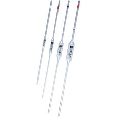 Pipettes jaugées Hirschmann® en verre, classe AS, 1 trait, marquage bleu