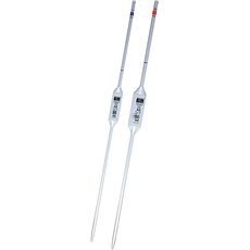 Pipettes jaugées Hirschmann® en verre, classe AS, 1 trait, marquage ambré