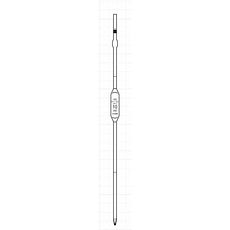 Pipettes jaugées à bulbe en verre classe AS, 2 traits