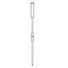 Pipettes jaugées à piston en verre classe B, 1 trait