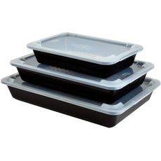 Bacs plats en polyéthylène HDPE noir