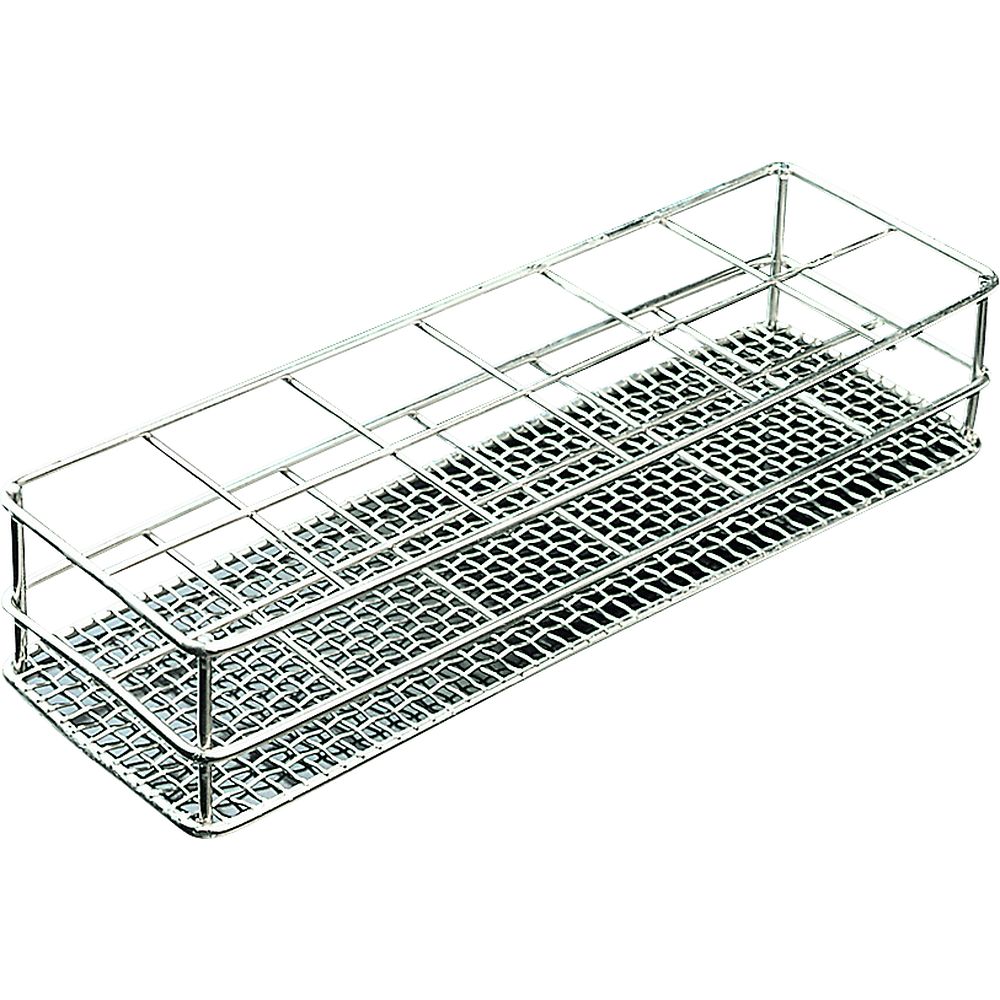 Portoirs inox forme basse pour flacons et godets