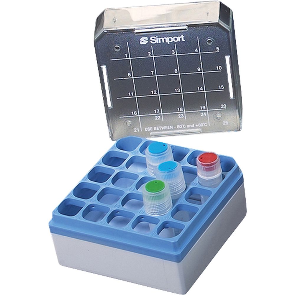 Cryoboîtes -90°C polystyrène base / séparateur couleur / couvercle