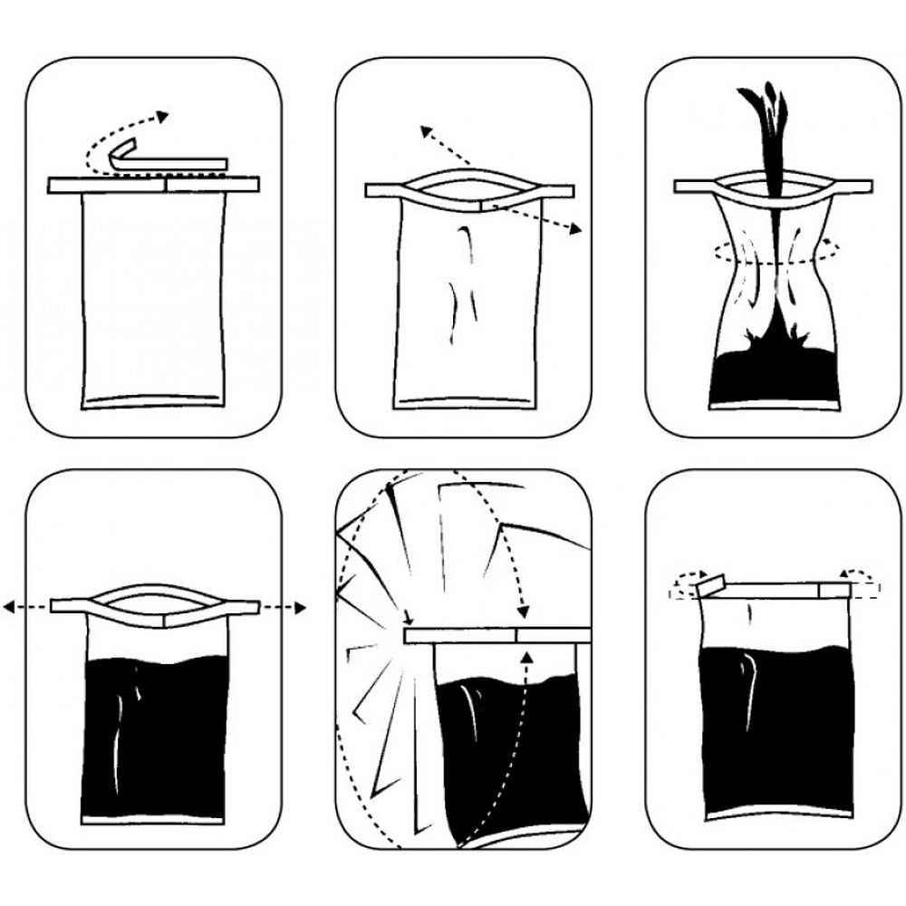 Sachets de prélèvements stériles à  fond plat avec fermeture scellée