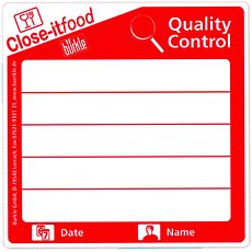 Etiquettes validation de prélèvement Close-it® contact alimentaire