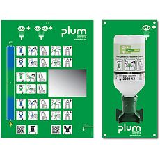 Stations lave-œil ouvertes combinées avec solution chlorure de sodium et solution pH neutre
