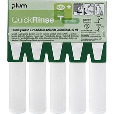 Ampoules Quickrinse lave-œil avec solution de chlorure de sodium stérile