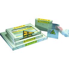 Sachets de sécurité siglés 'radiations' pour déchets contaminés