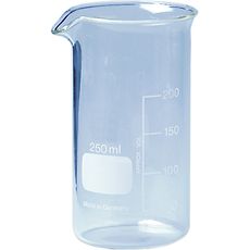 Béchers avec bec verseur forme haute en verre borosilicaté