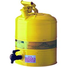Récipient de sécurité en acier laqué avec robinet
