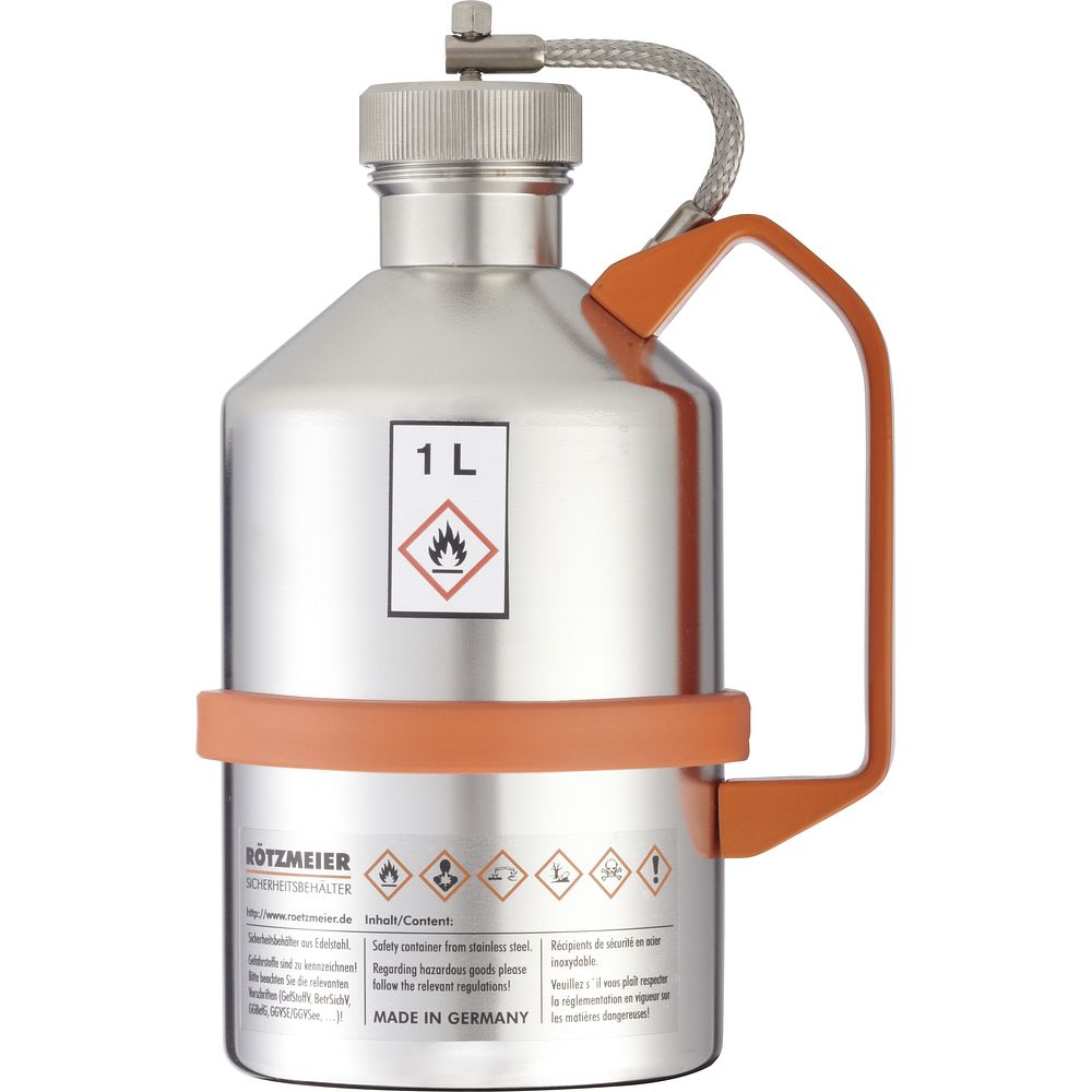 Bidons de sécurité en acier inoxydable avec bouchon vis