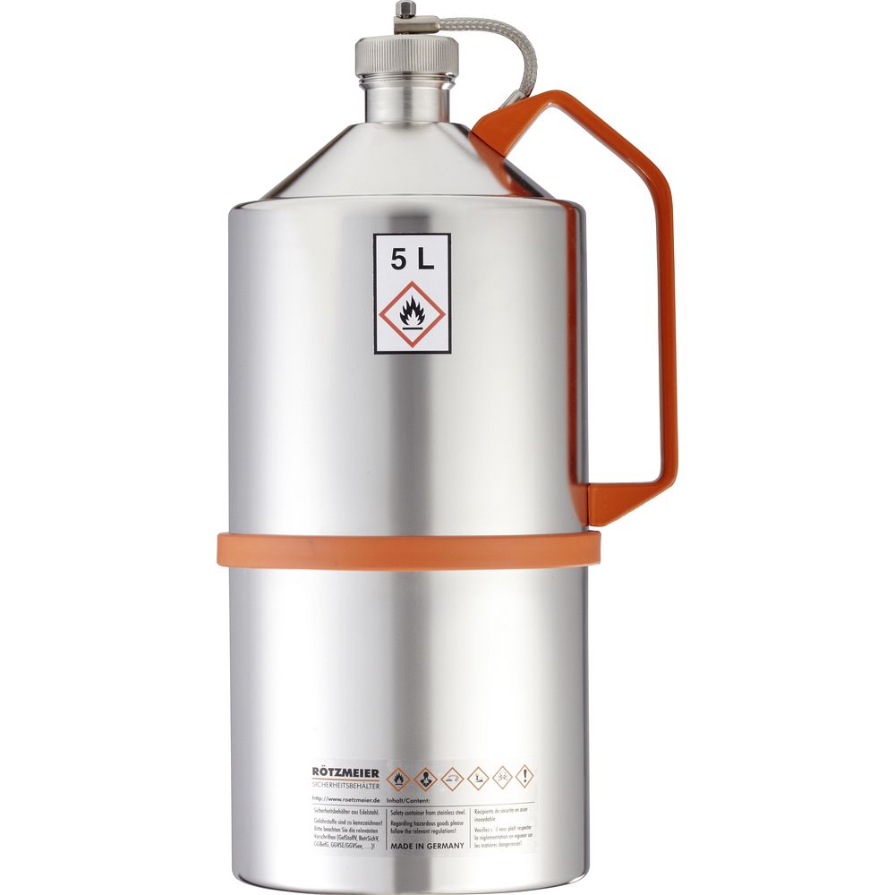 Bidons de sécurité en acier inoxydable avec bouchon vis
