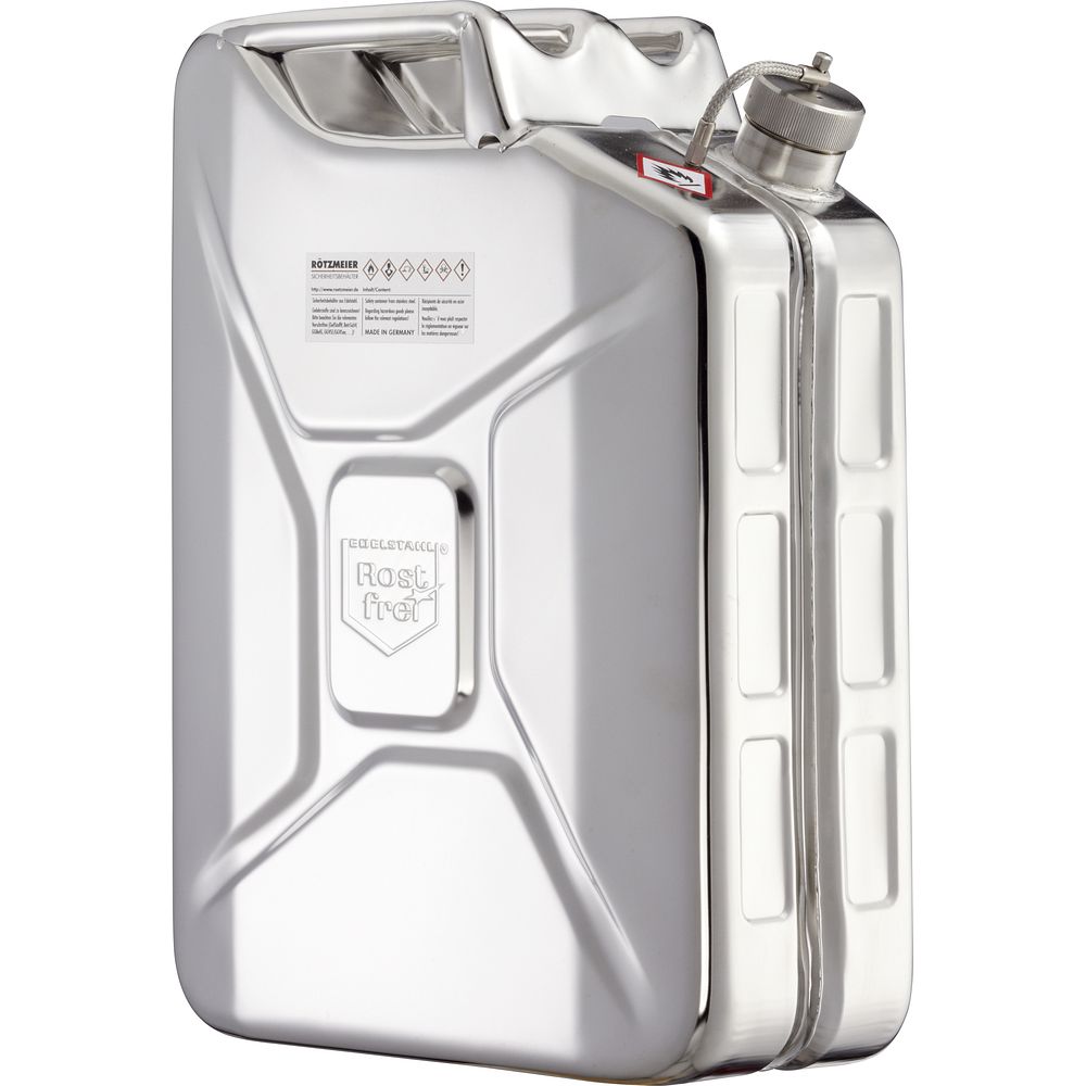 Jerrycans de sécurité en acier inox avec bec verseur