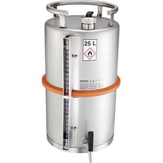 Fûts de stockage de sécurité en inox avec jauge de niveau et robinet de vidange
