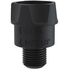 Connecteur droit NPT1/8' (M) / GL14 (F)