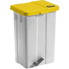 Poubelle compacte à pédale avec couvercle