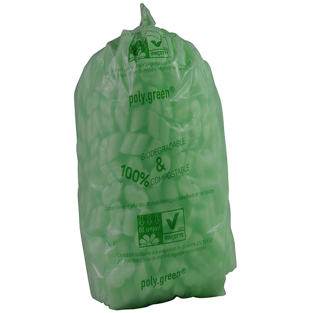 Sacs biodégradables verts pour déchets compostables Poly.green®