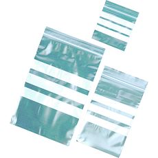 Sachets zippés bandes blanches