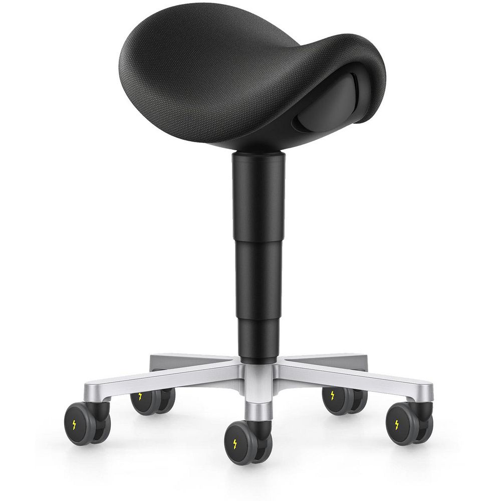 Tabourets Selle ESD antistatique, piètement en aluminium poli