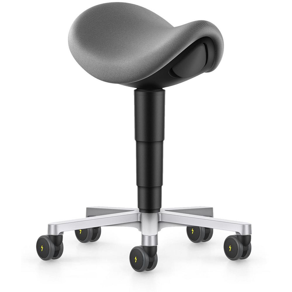 Tabourets Selle ESD antistatique, piètement en aluminium poli