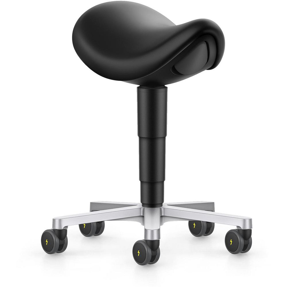 Tabourets Selle ESD antistatique, piètement en aluminium poli