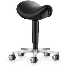 Tabourets Selle Laboratoire/Médical, piètement en aluminium poli