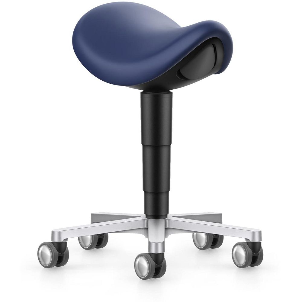 Tabourets Selle Laboratoire/Médical, piètement en aluminium poli