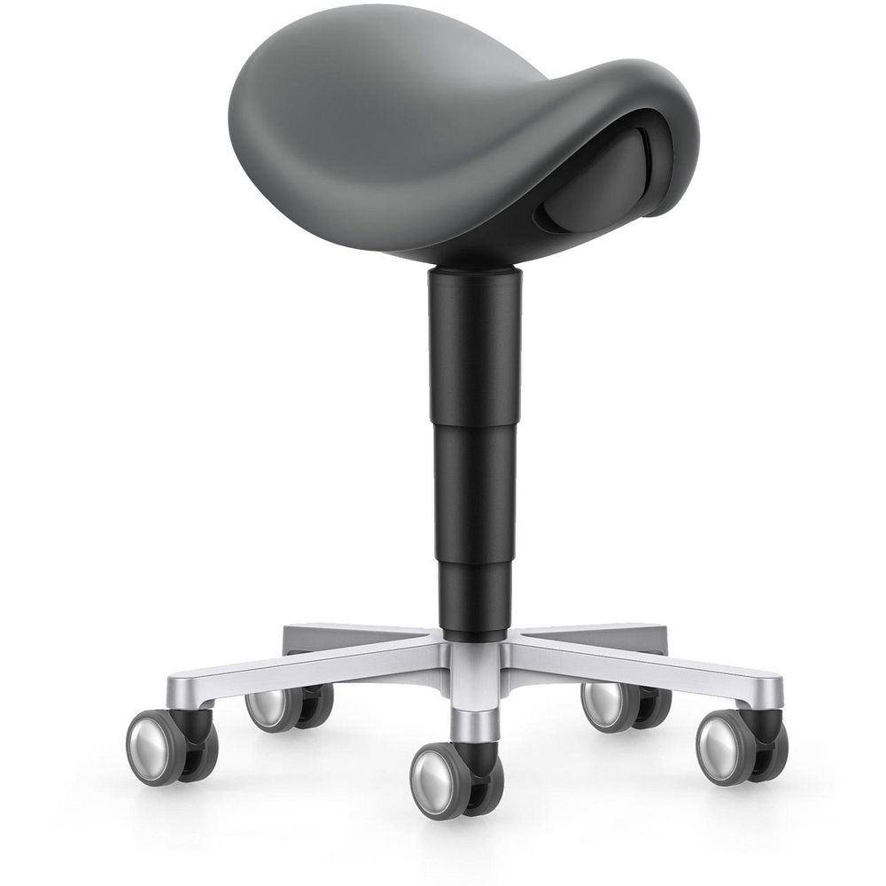 Tabourets Selle Laboratoire/Médical, piètement en aluminium poli
