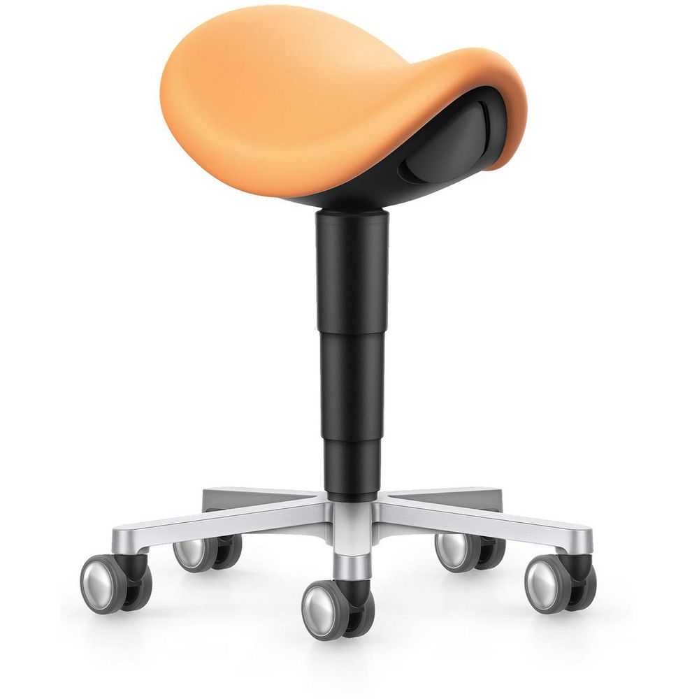 Tabourets Selle Laboratoire/Médical, piètement en aluminium poli