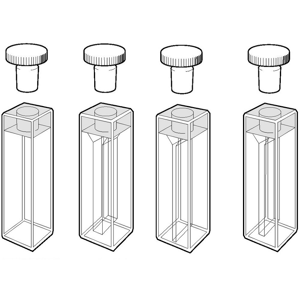 Cuves pour application laser avec bouchon