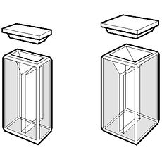 Cuves micro rectangulaires forme basse avec couvercle en PTFE