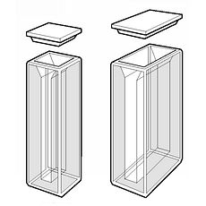 Cuves semi-micro rectangulaires standard avec couvercle en PTFE