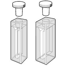 Cuves semi-micro rectangulaires standard avec bouchon étanche en PTFE