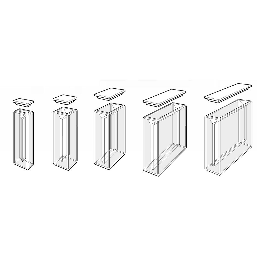 Cuves micro rectangulaires standard avec couvercle en PTFE