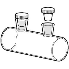 Cuves cylindriques standard avec deux bouchons en PTFE