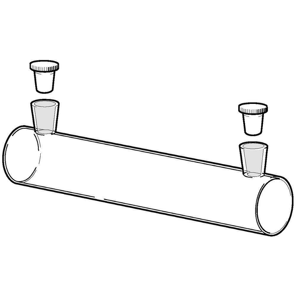 Cuves cylindriques standard avec deux bouchons en PTFE