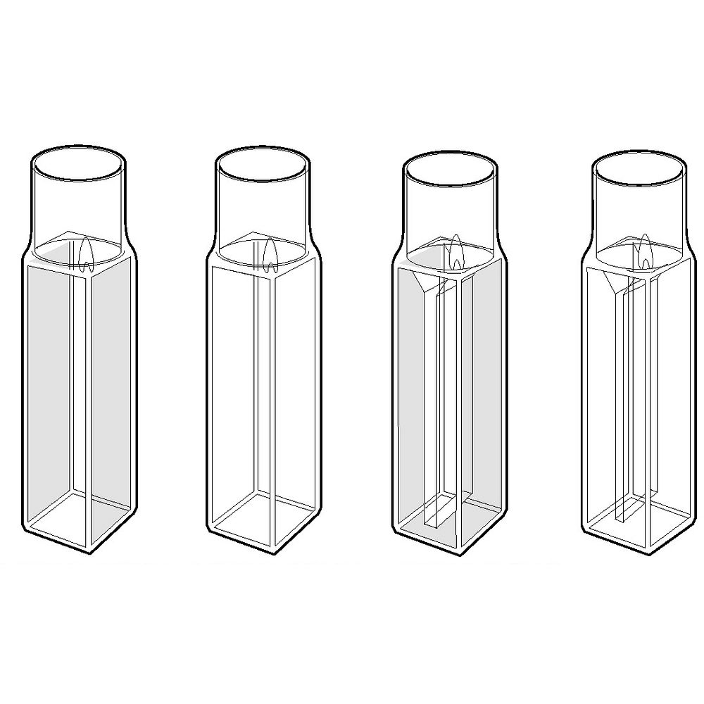 Cuves anaérobies rectangulaires avec col Ø10&nbspmm pour joint septum