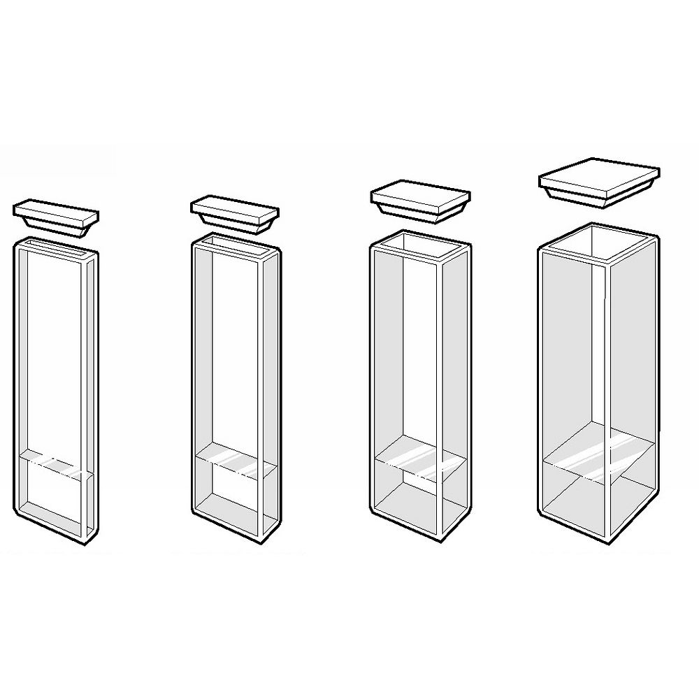 Cuves macro rectangulaires à base épaisse avec couvercle en PTFE