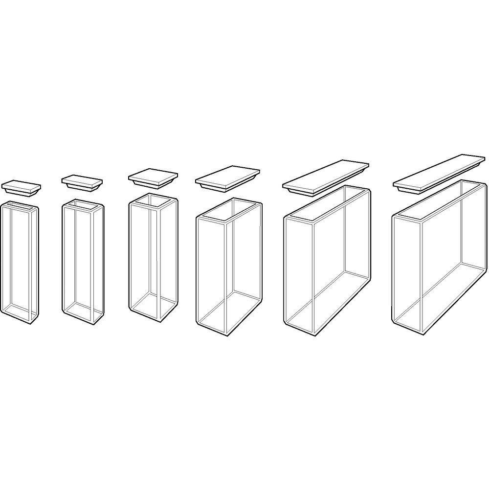 Cuves macro rectangulaires pour fluorimètre avec couvercle en PTFE