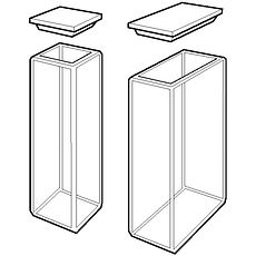 Cuves macro rectangulaires pour fluorimètre avec couvercle en PTFE