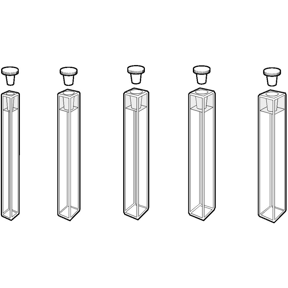 Cuves spectro micro pour fluorimètre avec bouchon, utilisation avec adaptateurs FCA