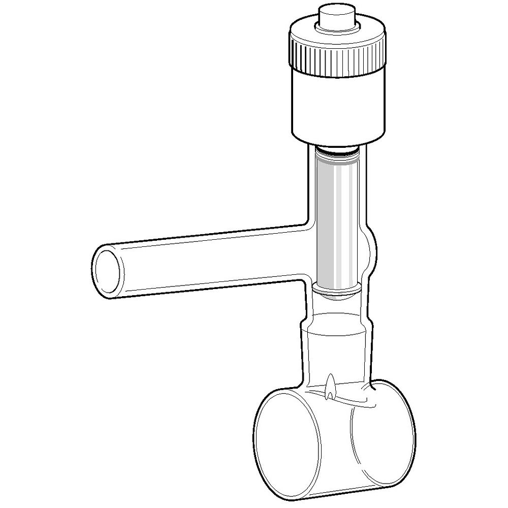 Cuves spectro cylindriques avec robinet pour vide