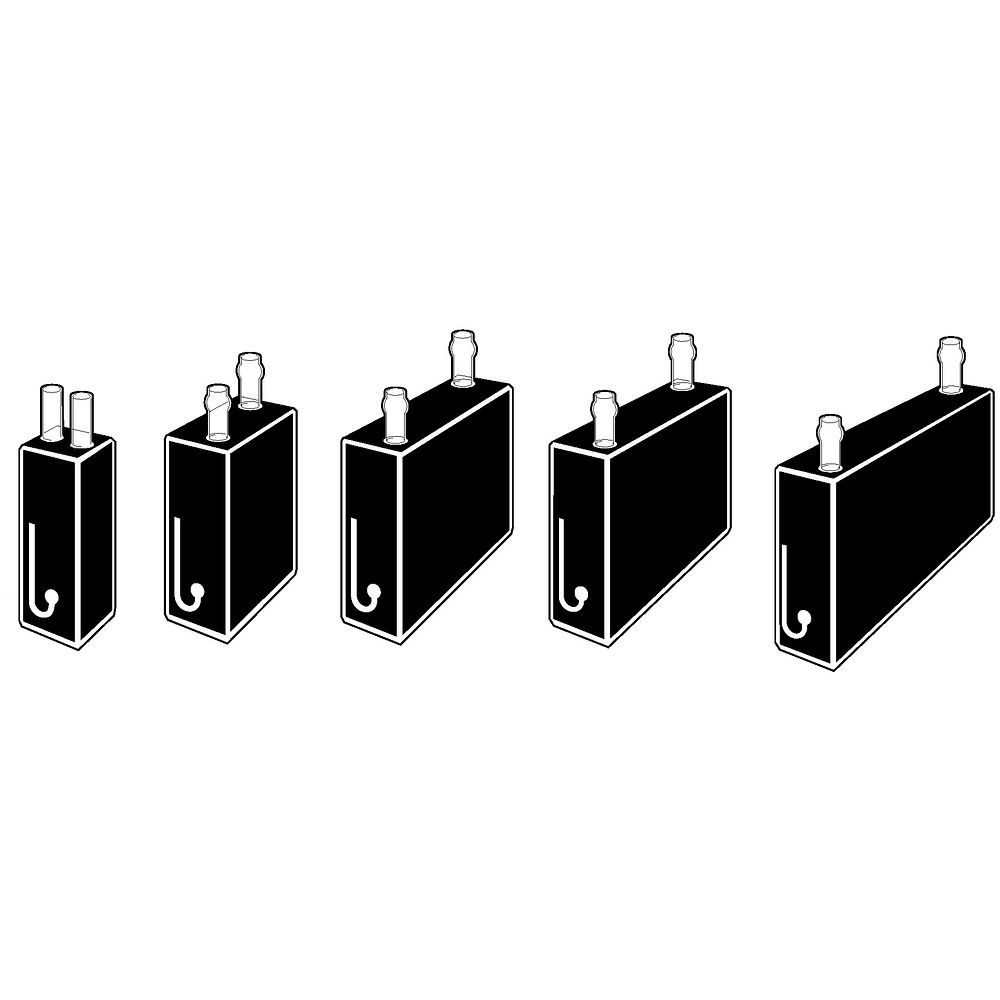 Cuves spectro à circulation continue, fenêtre ronde Ø3&nbspmm, raccord 10&nbspmm