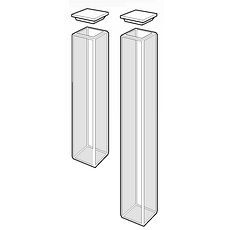Cuves macro rectangulaires hautes avec couvercle en PTFE