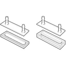 Cuves à circulation démontables pour micro-volumes, raccords droits